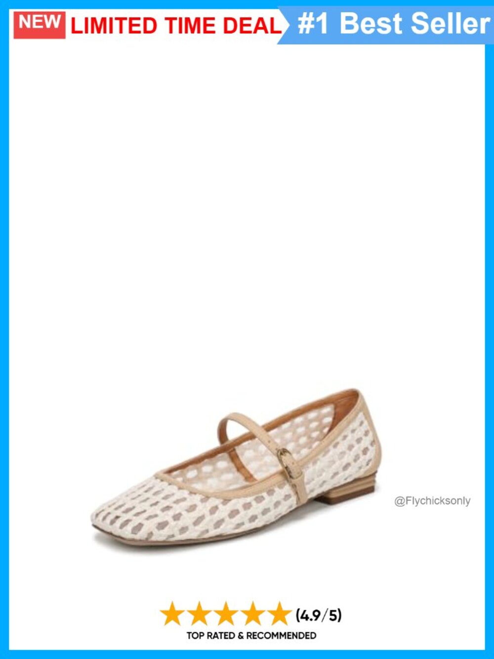 Mary Jane Flats Faux Patent Leather Square Toe Buckle Comfort Shoes